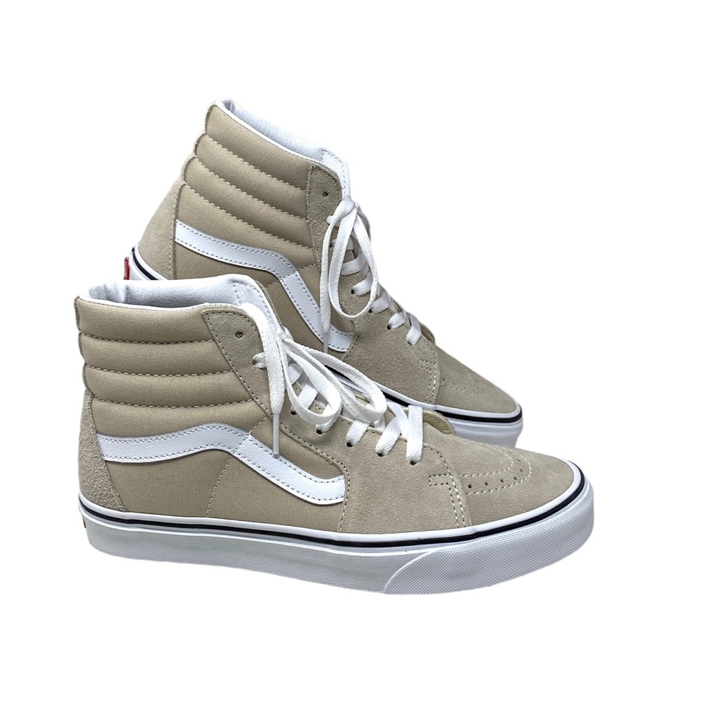 VANS Sk8-Hi Shoes Beige Suede Canvas Casual Sneakers SB Women's Size VN0005U9BLL - Picture 8 of 10